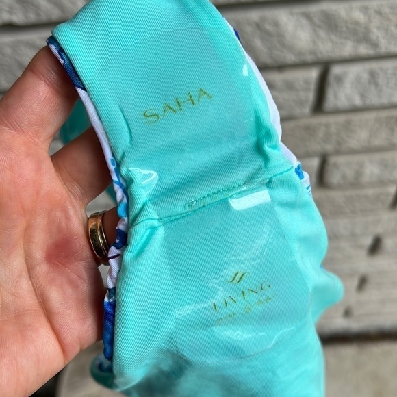 SAHA Rio Reversible Floral/Teal Bikini Bottom Size S - Picture 7 of 12